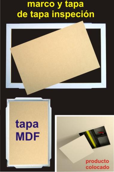 marco y tapa PVC y MDF 300x500 mm.